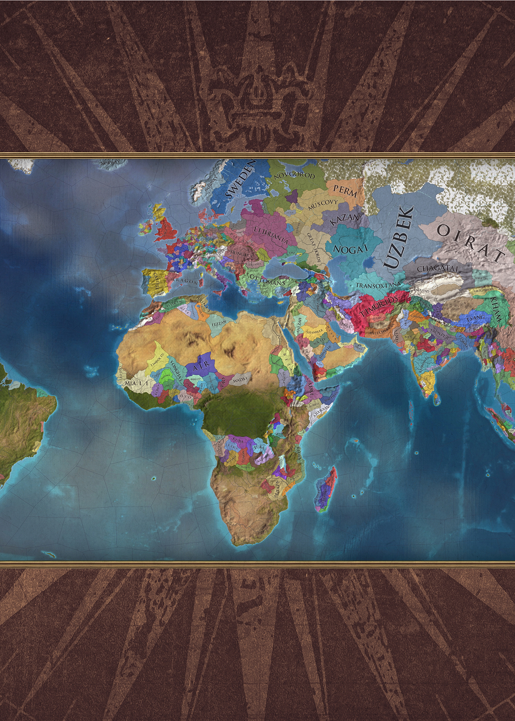 World Brown Map: постер из коллекции Europa Universalis IV