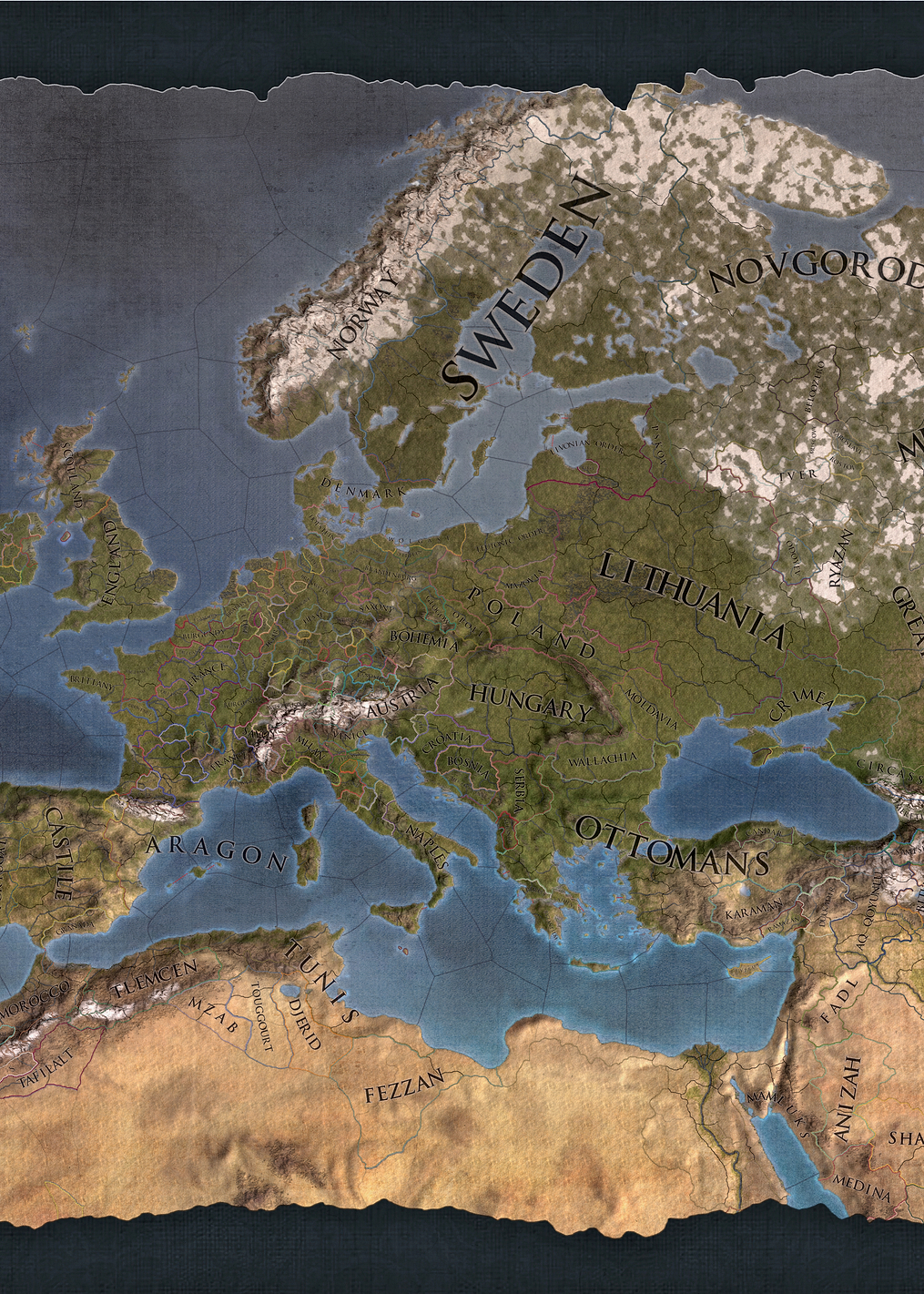 Europe Blue Terrain: постер из коллекции Europa Universalis IV