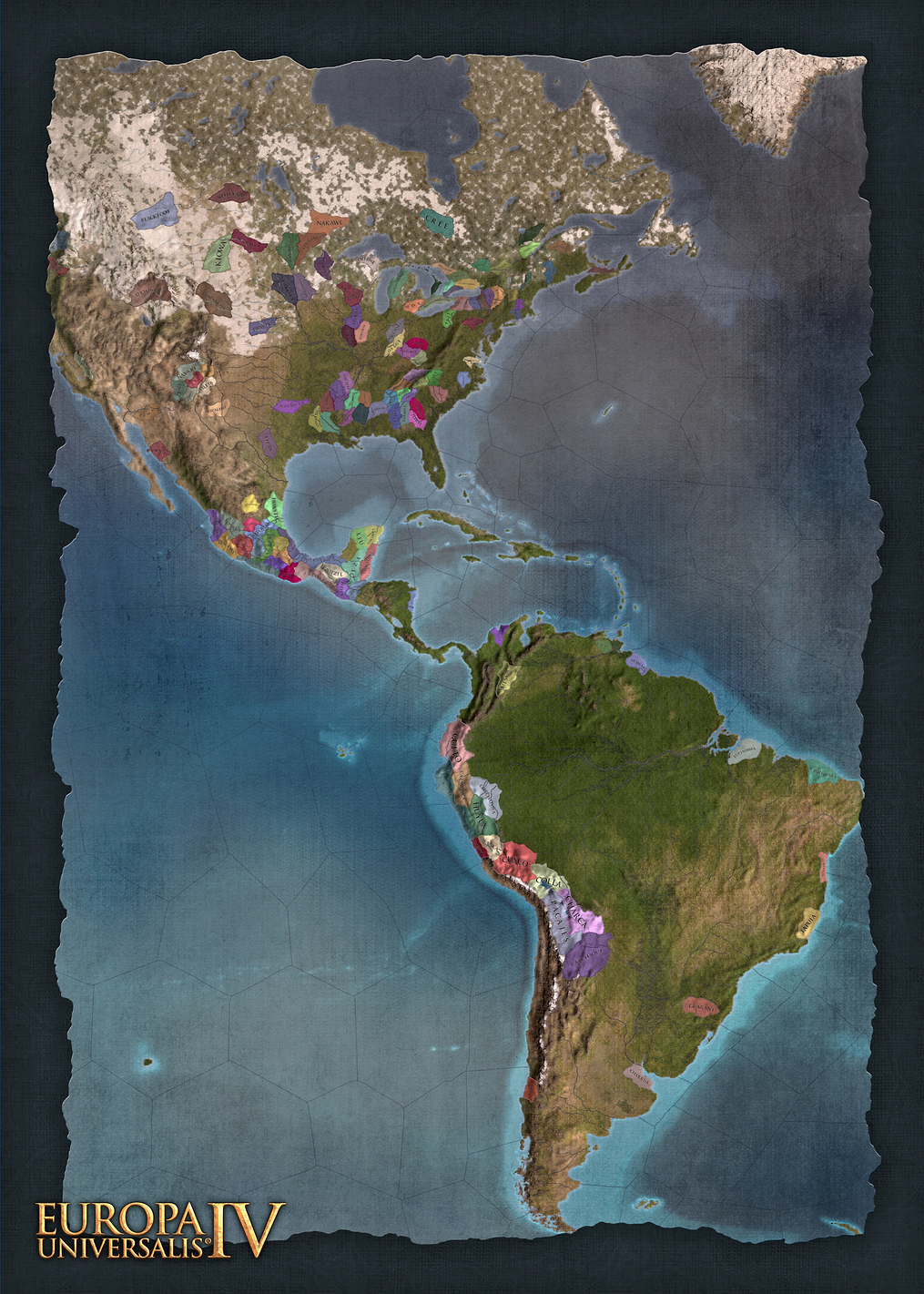 Americas Blue Map: постер из коллекции Europa Universalis IV