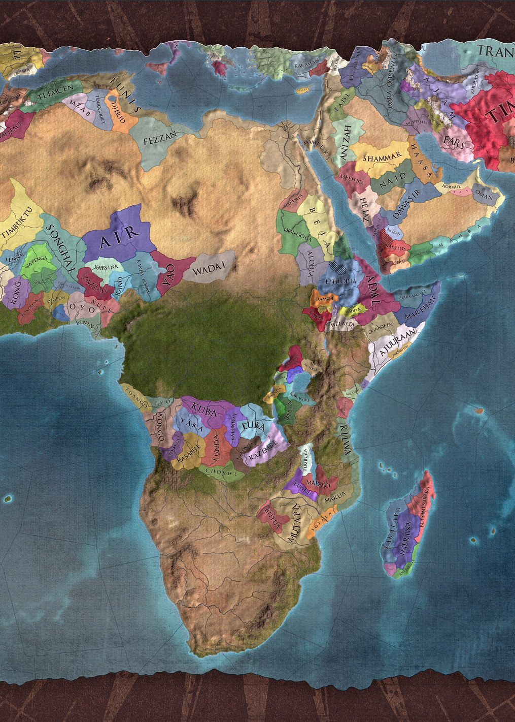 Africa Brown Map: постер из коллекции Europa Universalis IV
