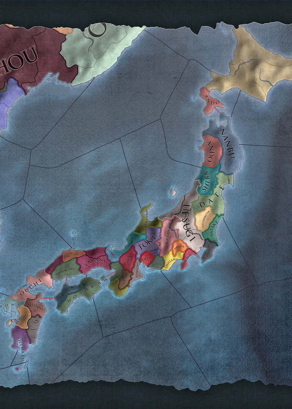Japan Blue Map: постер из коллекции Europa Universalis IV