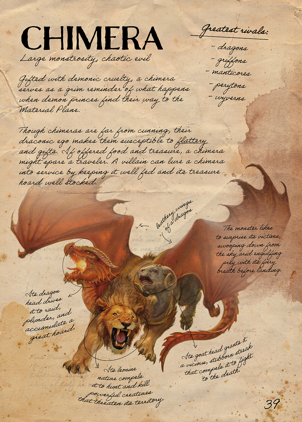 Chimera Note: постер из коллекции Dungeons And Dragons