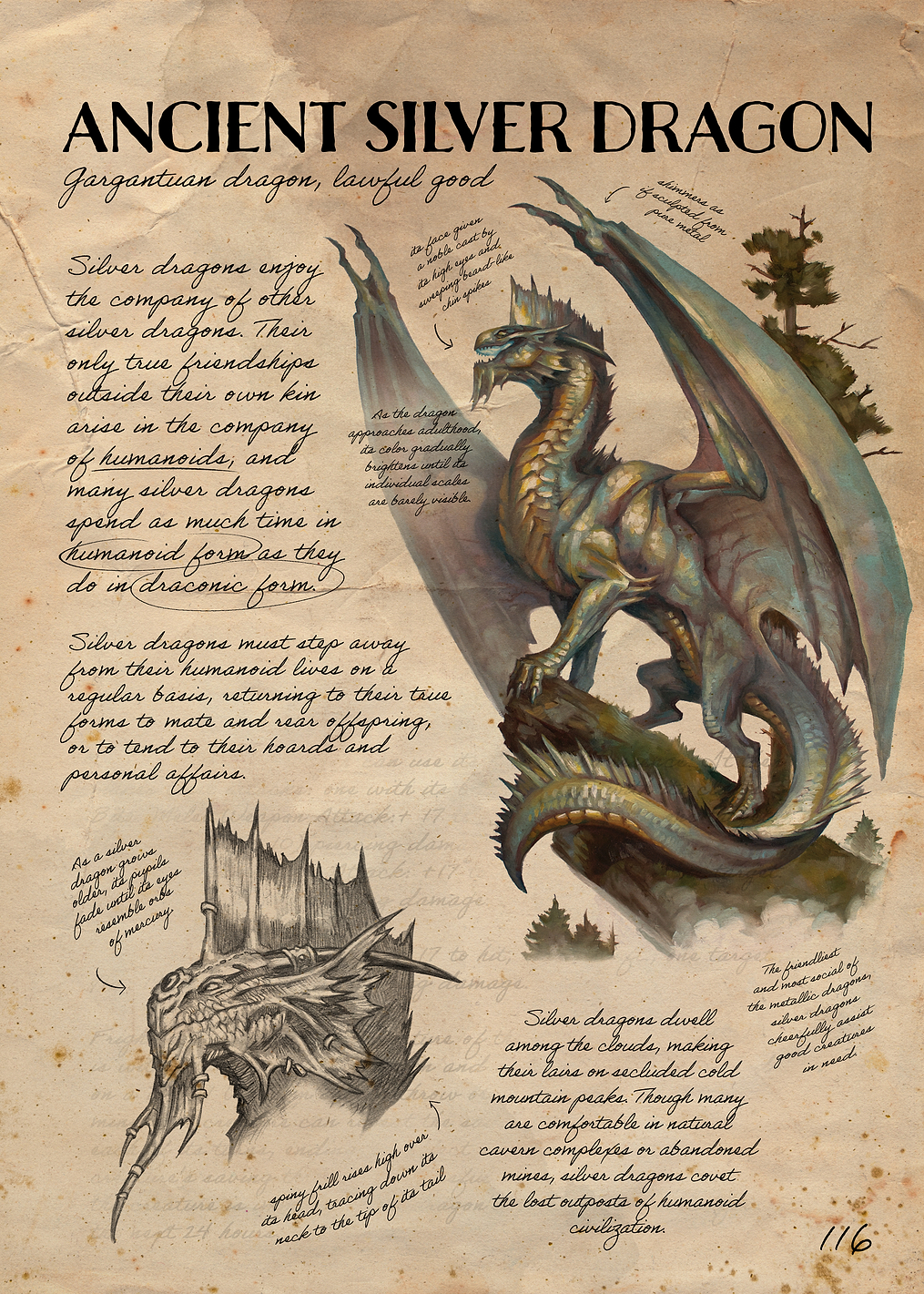 Ancient Silver Dragon: постер из коллекции Dungeons And Dragons