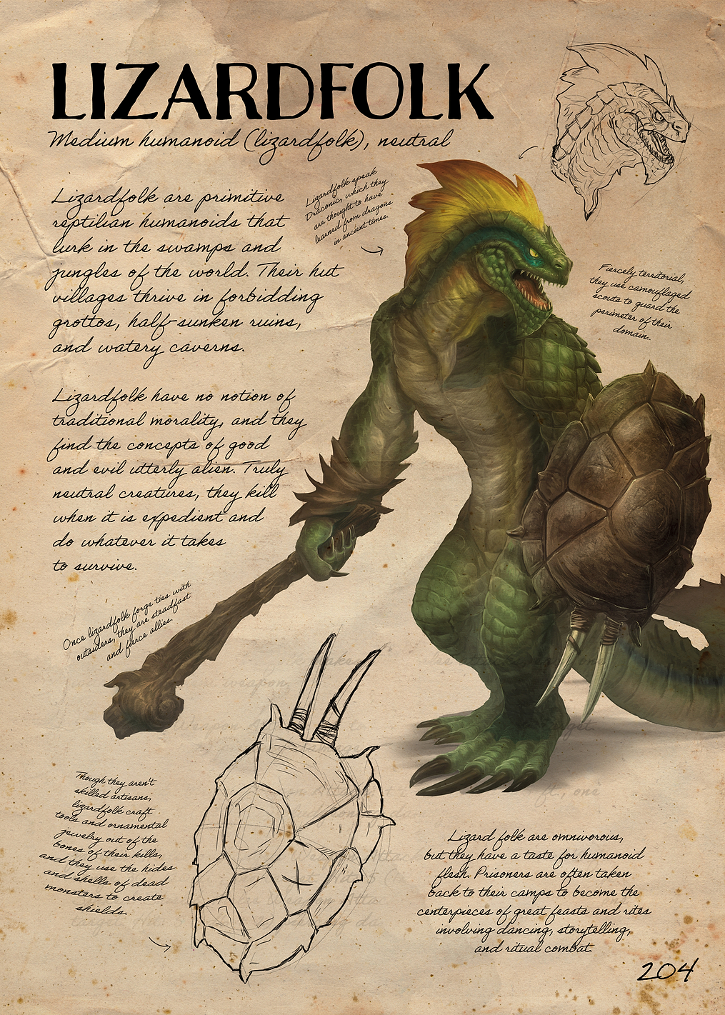 Lizardfolk Note: постер из коллекции Dungeons And Dragons