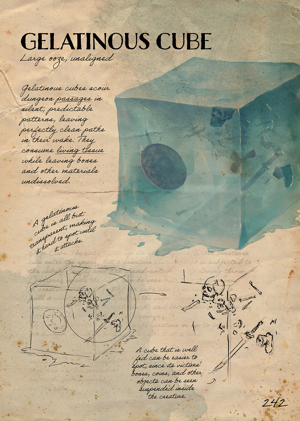 Gelatinous Cube Note: постер из коллекции Dungeons And Dragons