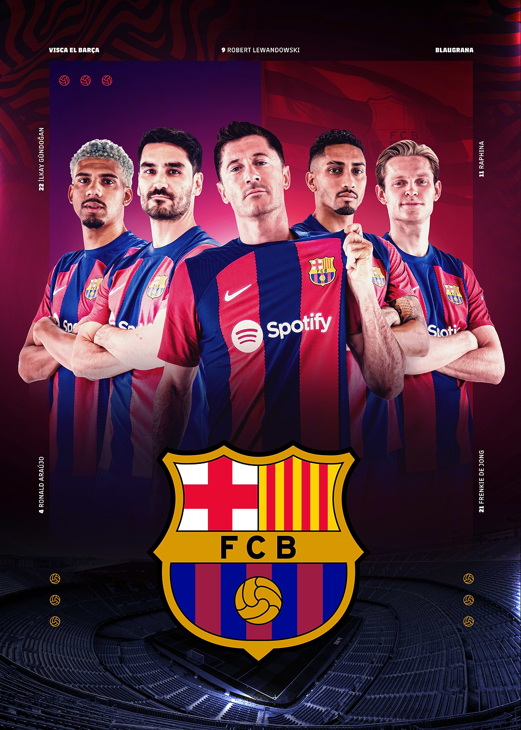 Lewandowski squad 2024: постер из коллекции Barça