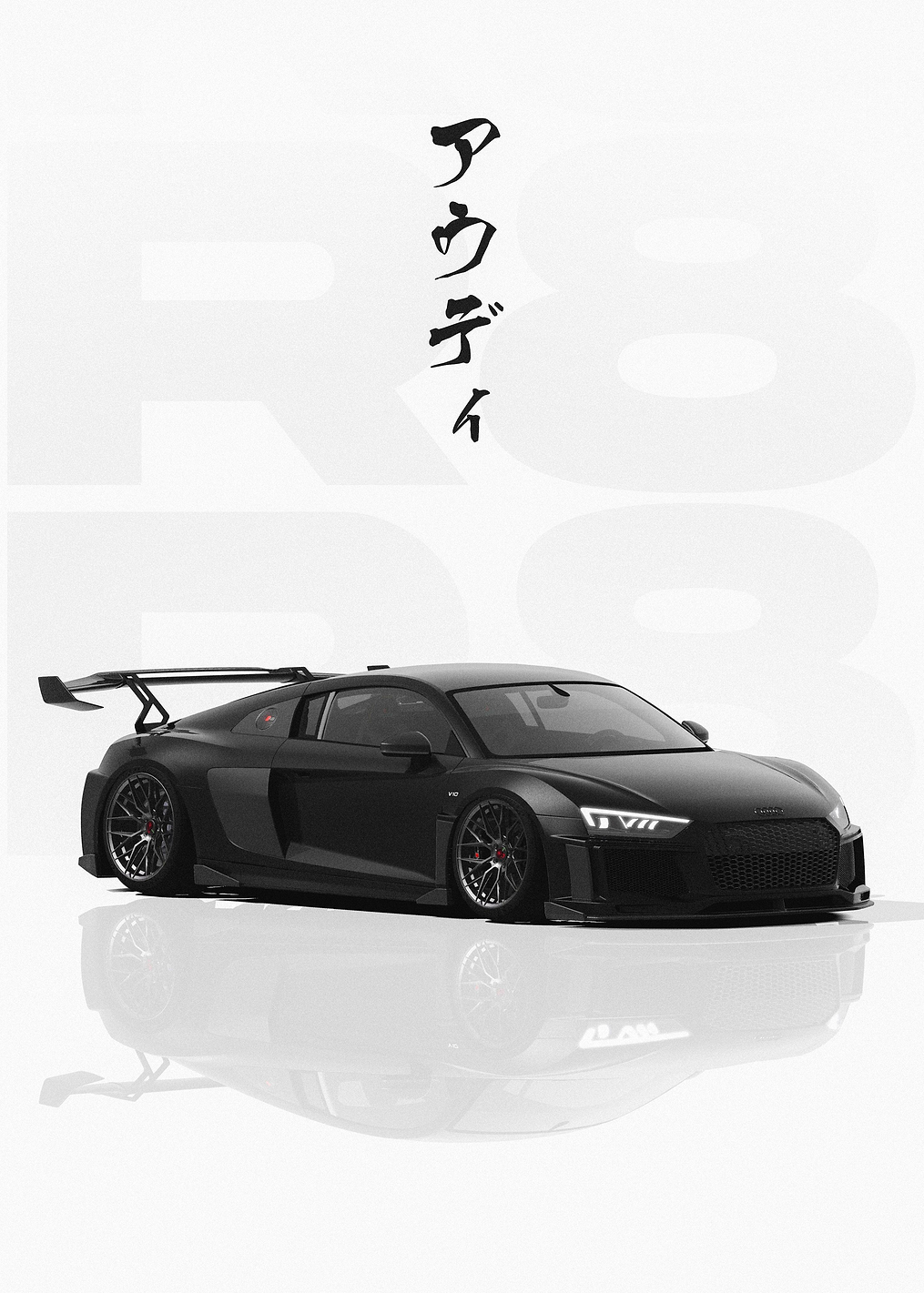 Black ABT Audi R8: постер из коллекции Audi R8