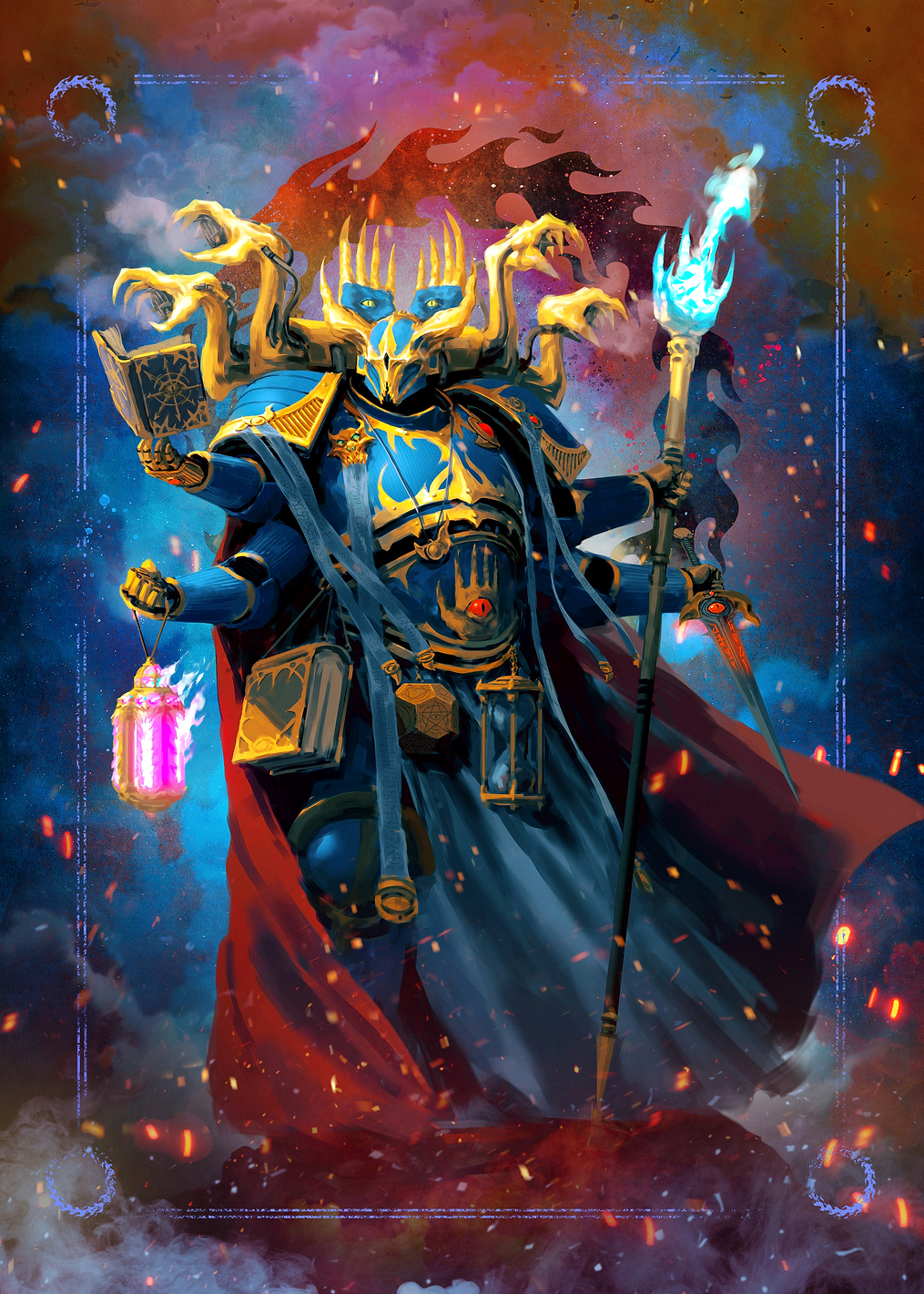 Thousand Sons Sorcerer: постер из коллекции Warhammer