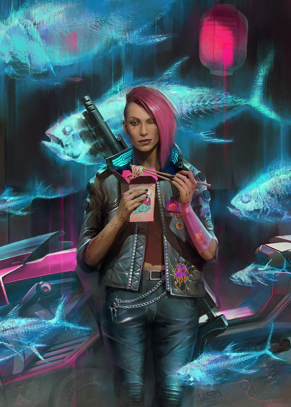 Holographic Fish: постер из коллекции Cyberpunk 2077