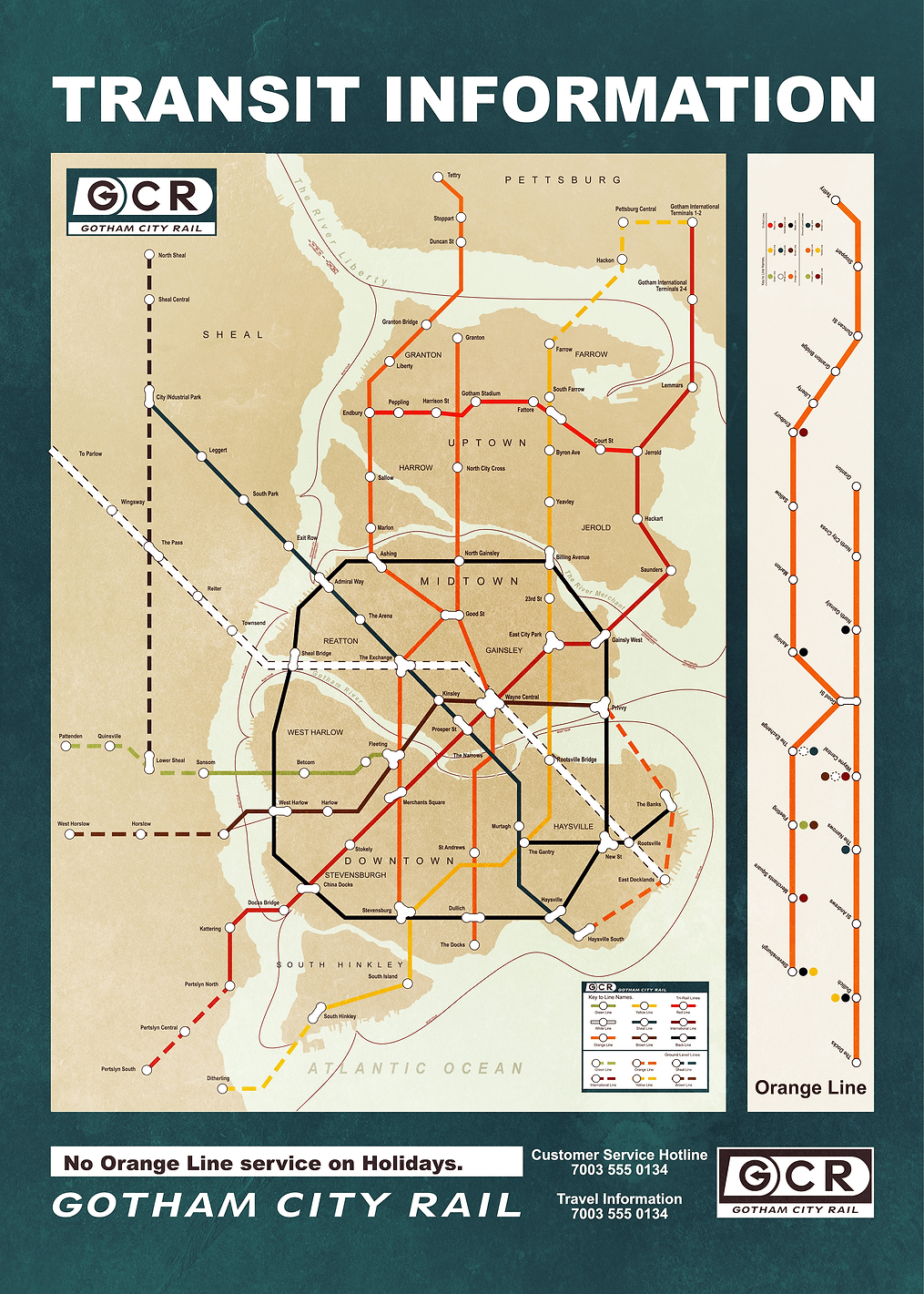 Gotham City map: постер из коллекции DC Comics