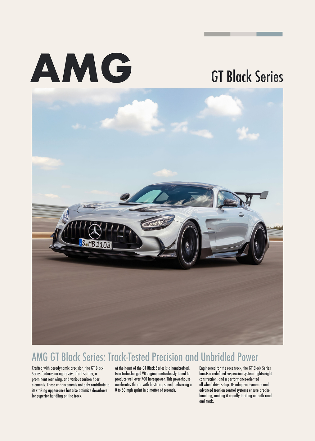 Mercedes AMG GT Black: постер из коллекции Mercedes-AMG GT