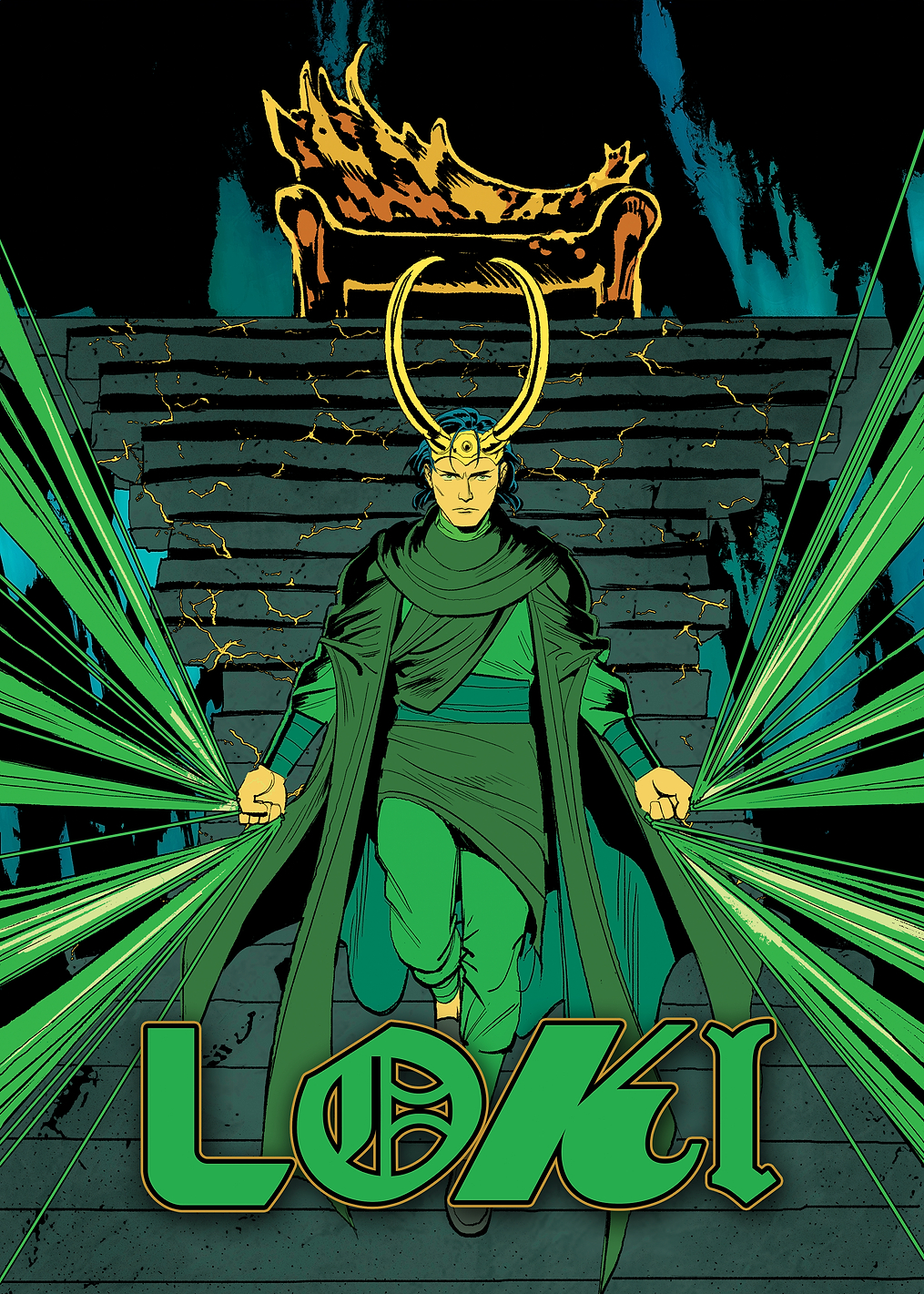 Loki Comic Green: постер из коллекции Marvel