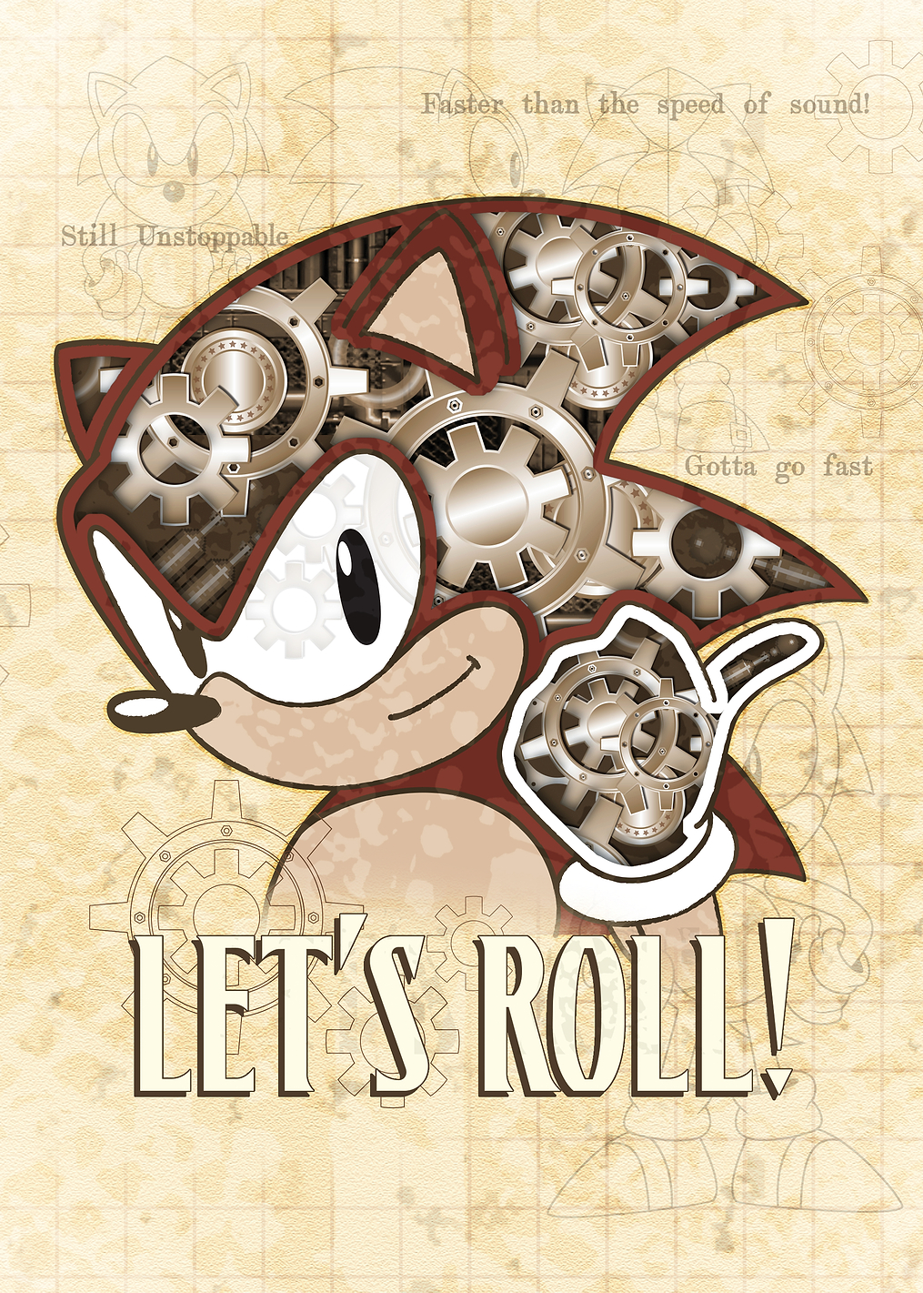 Let's Roll: постер из коллекции Sonic the Hedgehog