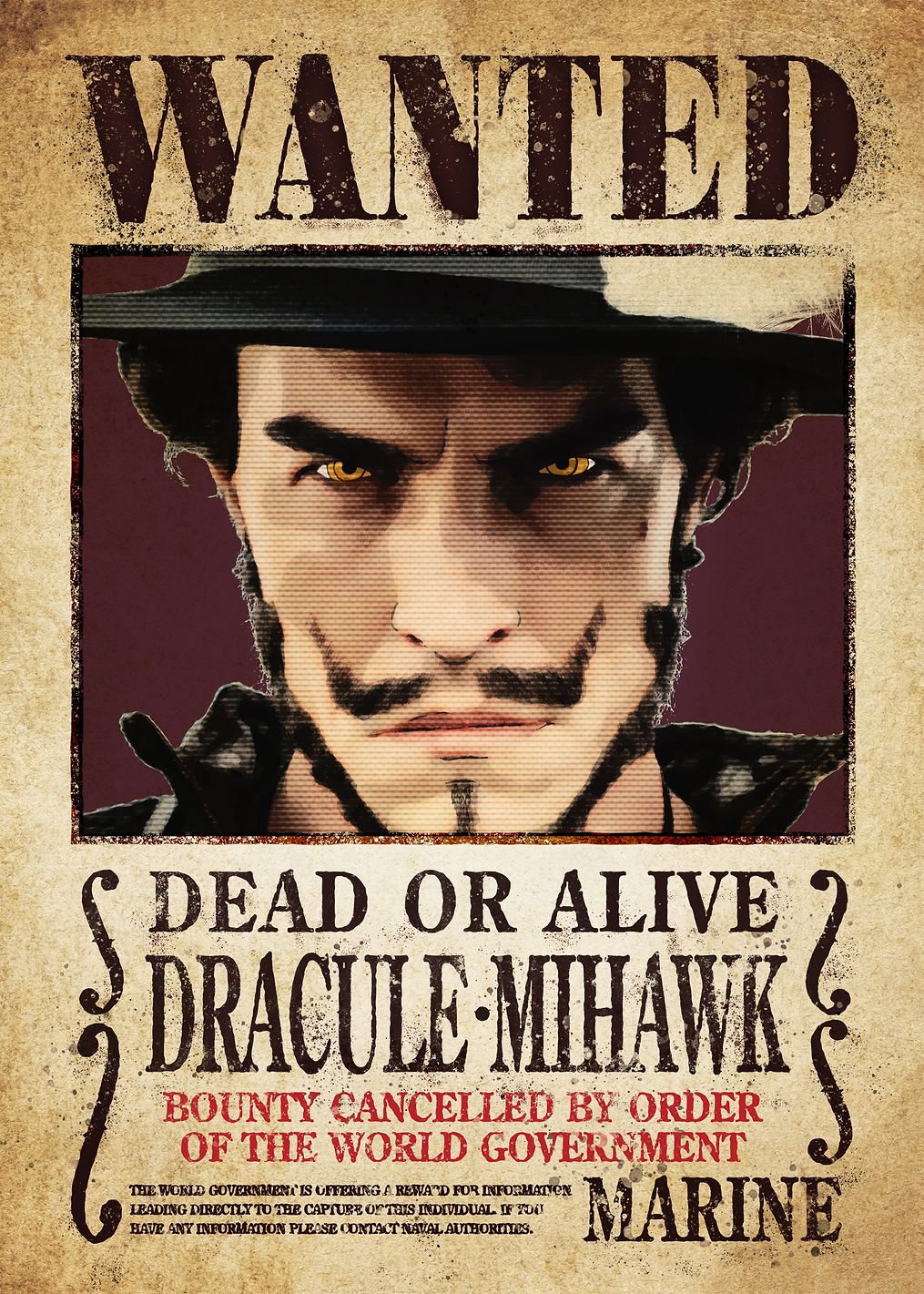 Mihawk Wanted: постер из коллекции One Piece Live Action