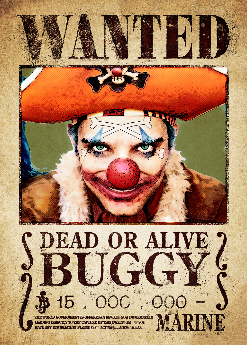 Buggy Wanted: постер из коллекции One Piece Live Action