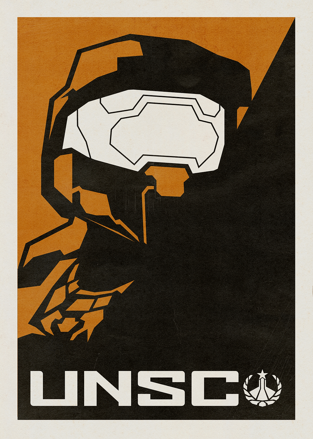 Master Chief UNSC Sepia: постер из коллекции HALO Game