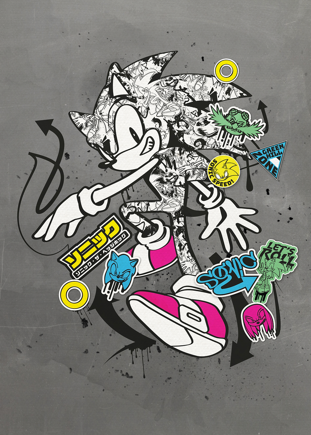 Graffiti Sonic: постер из коллекции Sonic the Hedgehog