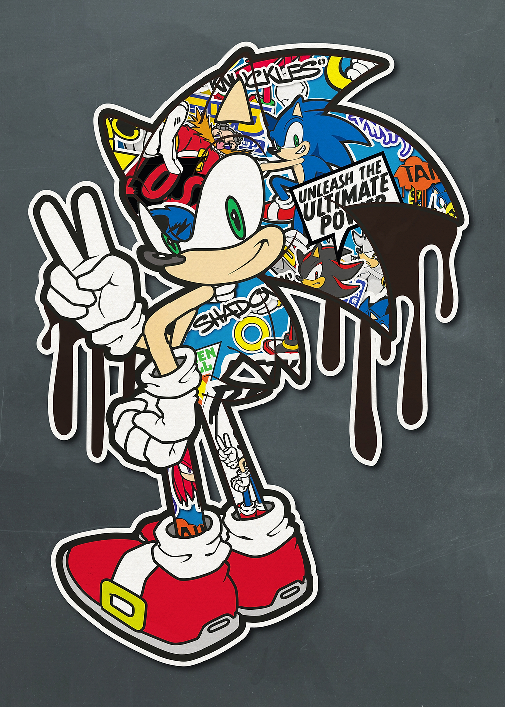 Sonic Peace Sign: постер из коллекции Sonic the Hedgehog