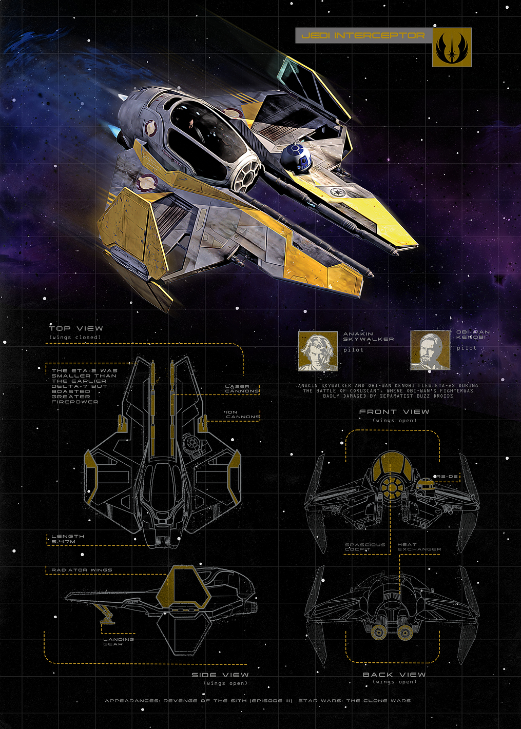 Jedi Interceptor: постер из коллекции Star Wars