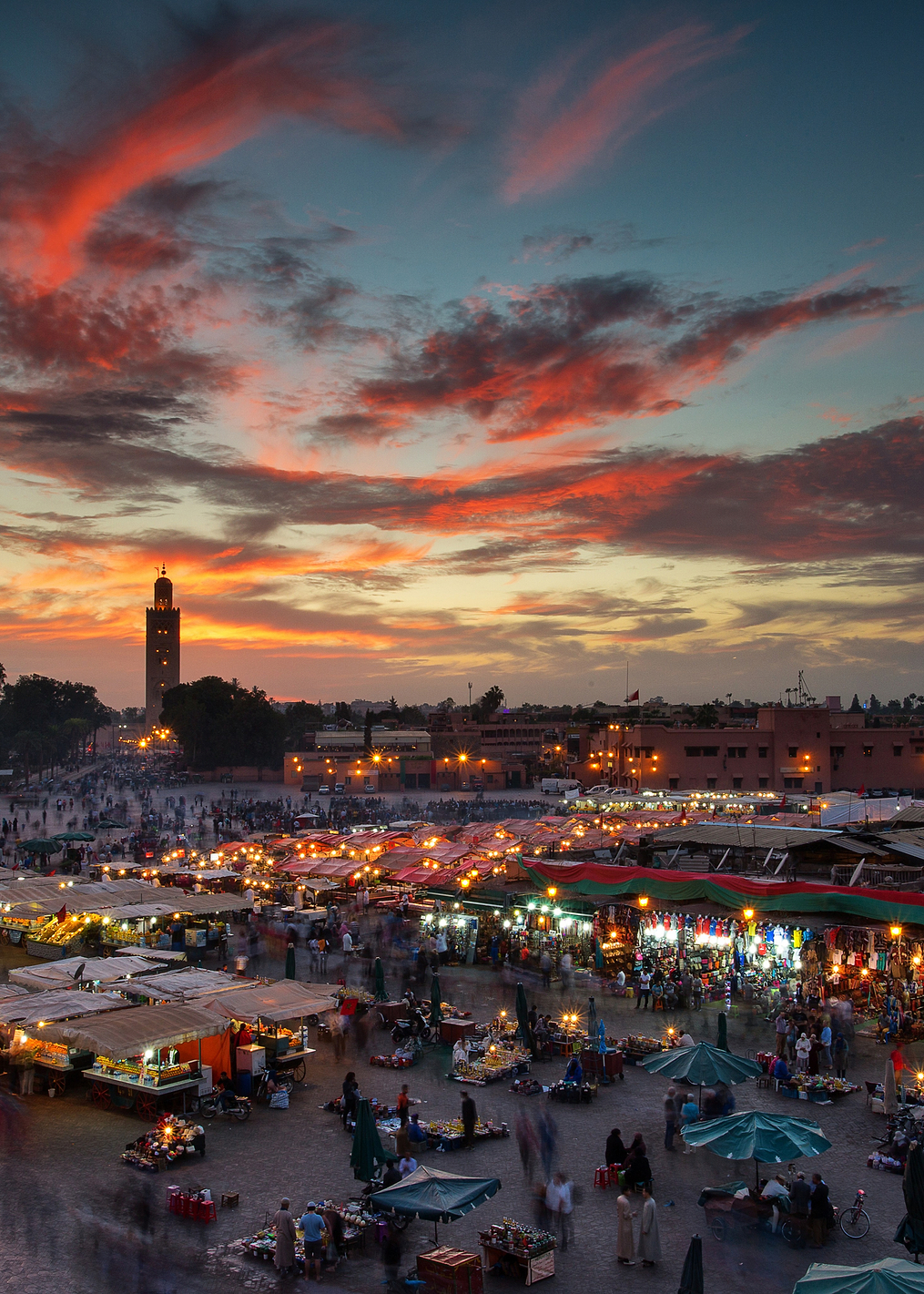 Sunset Jemaa Le Fnaa Sq: постер из коллекции World Class Photos