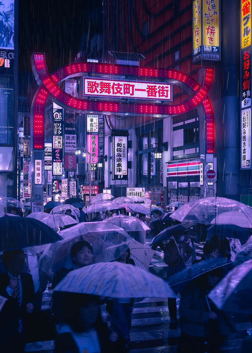 Tokyo Blue Rain: постер из коллекции World Class Photos