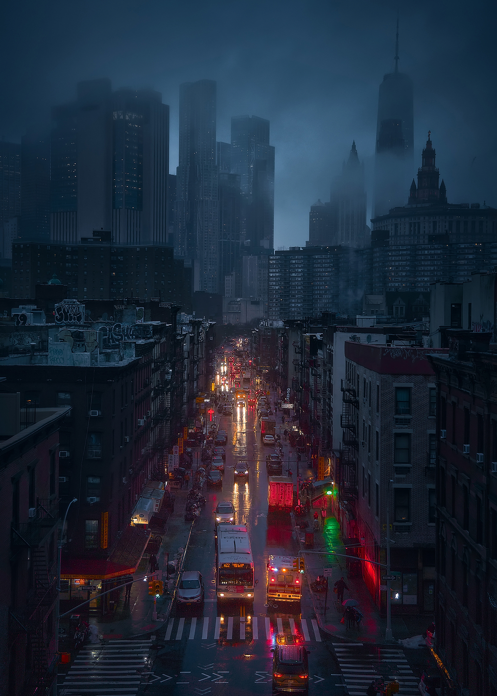 Raining China Town: постер из коллекции World Class Photos