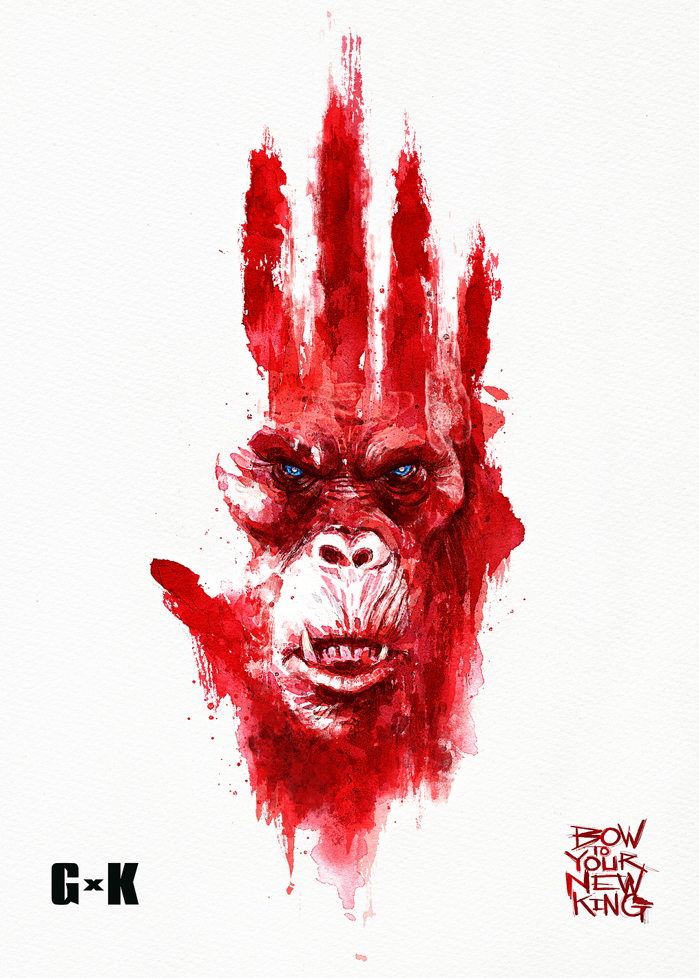 Bow to Your New King: постер из коллекции Godzilla x Kong. The New Empire