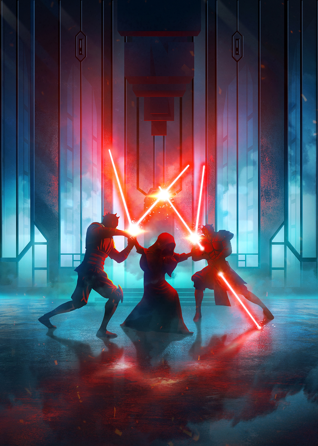 Darth Sidious vs Maul: постер из коллекции Star Wars
