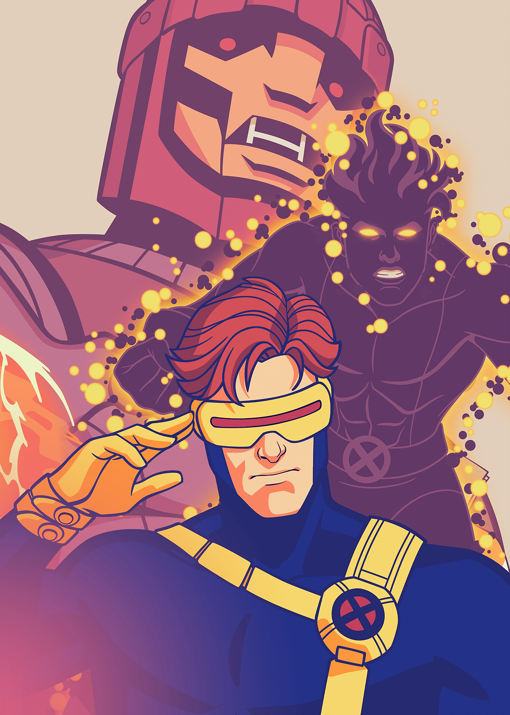 Cyclops and Sentinel: постер из коллекции Marvel