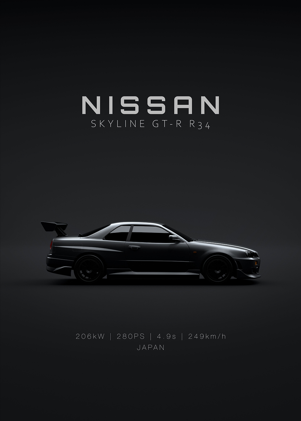 Nissan Skyline GTR R34: постер из коллекции Nissan GT-R