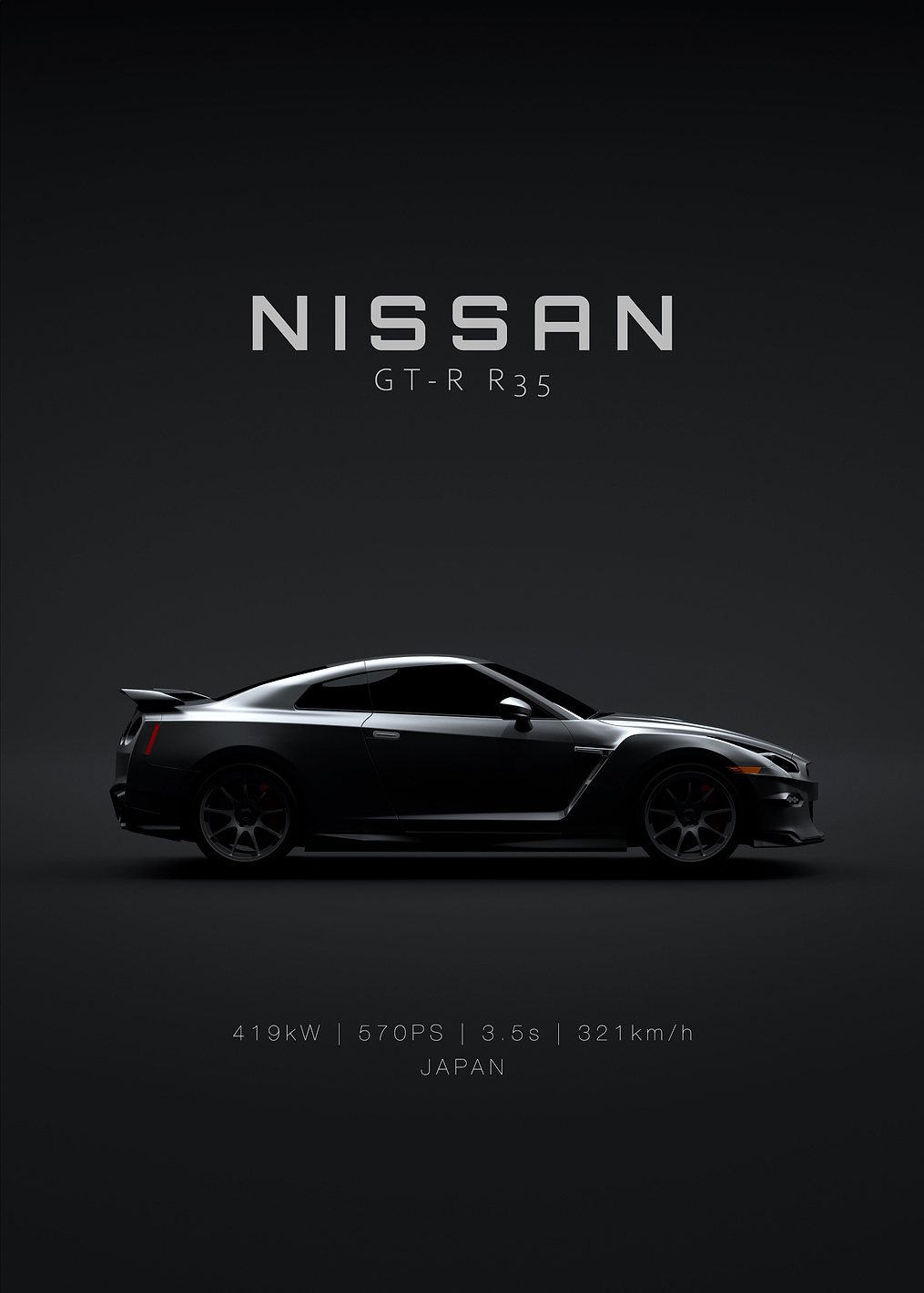 Nissan GTR R35 2024: постер из коллекции Nissan GT-R