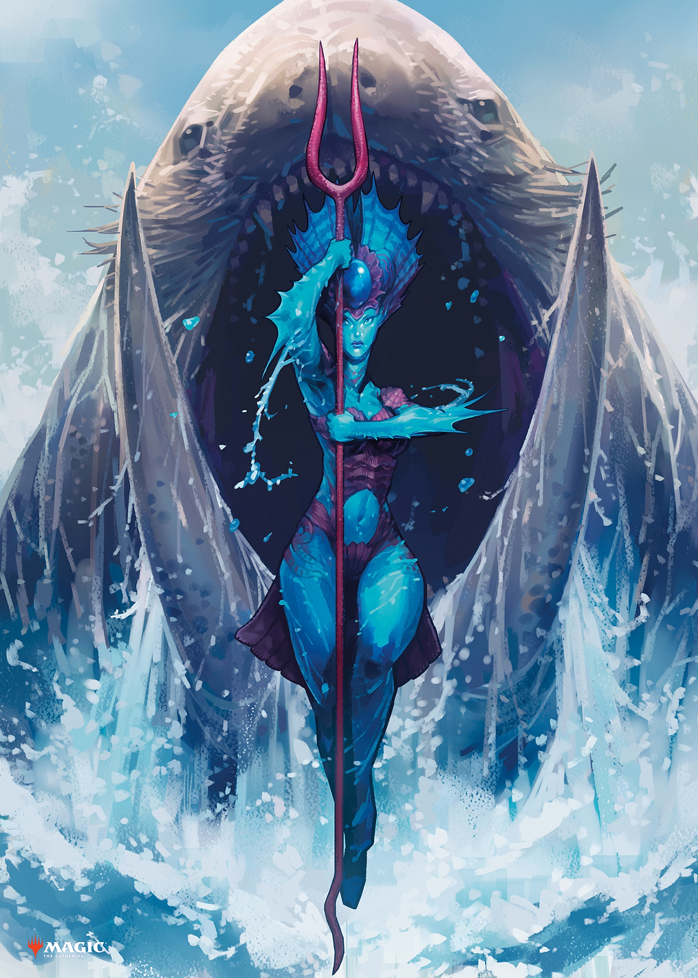 Kiora, Behemoth Beckoner: постер из коллекции Magic: The Gathering