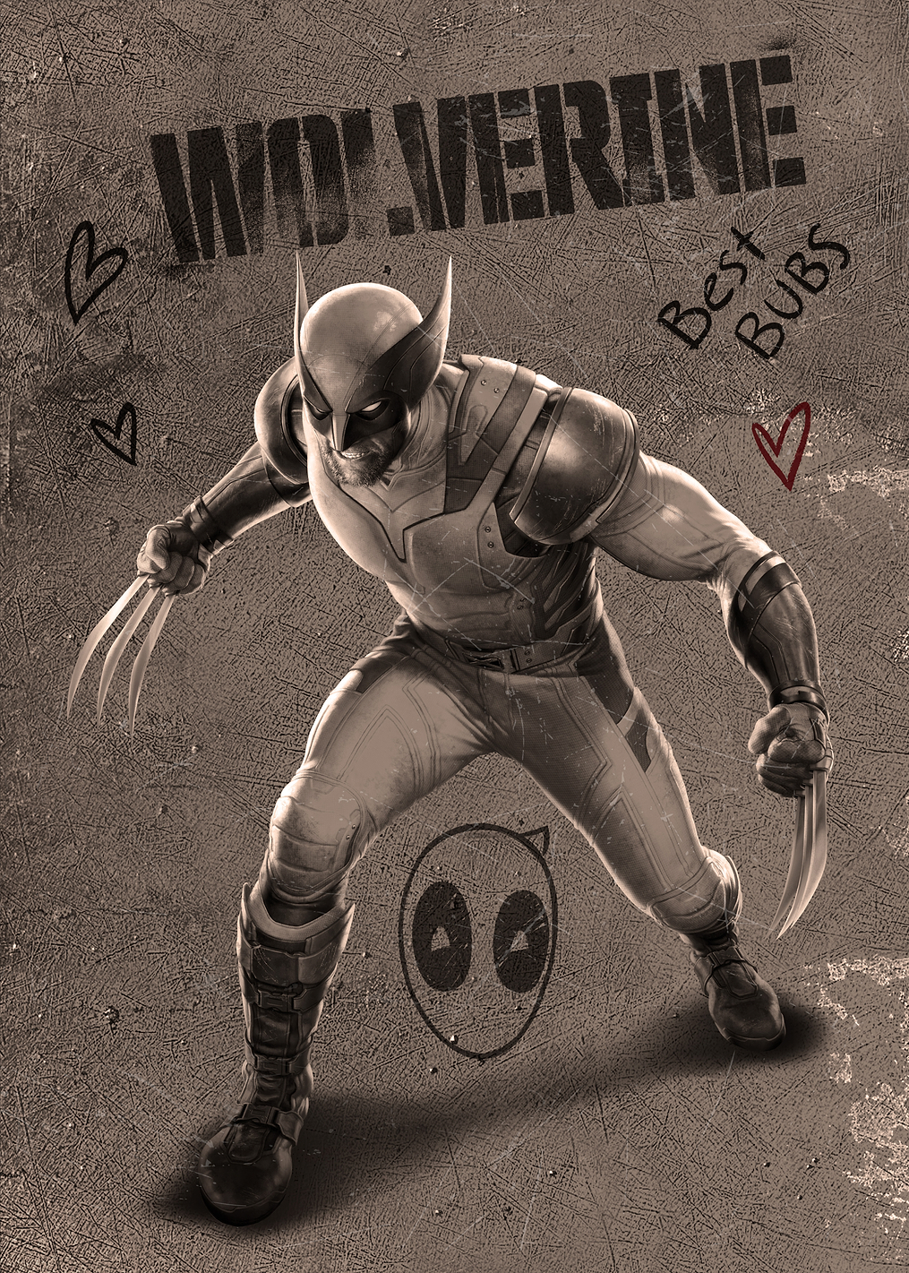 Wolverine Bubs Scribble: постер из коллекции Marvel