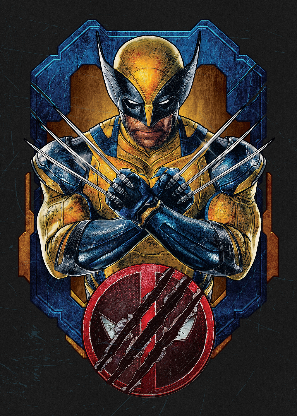Wolverine Illustrated Logo: постер из коллекции Marvel