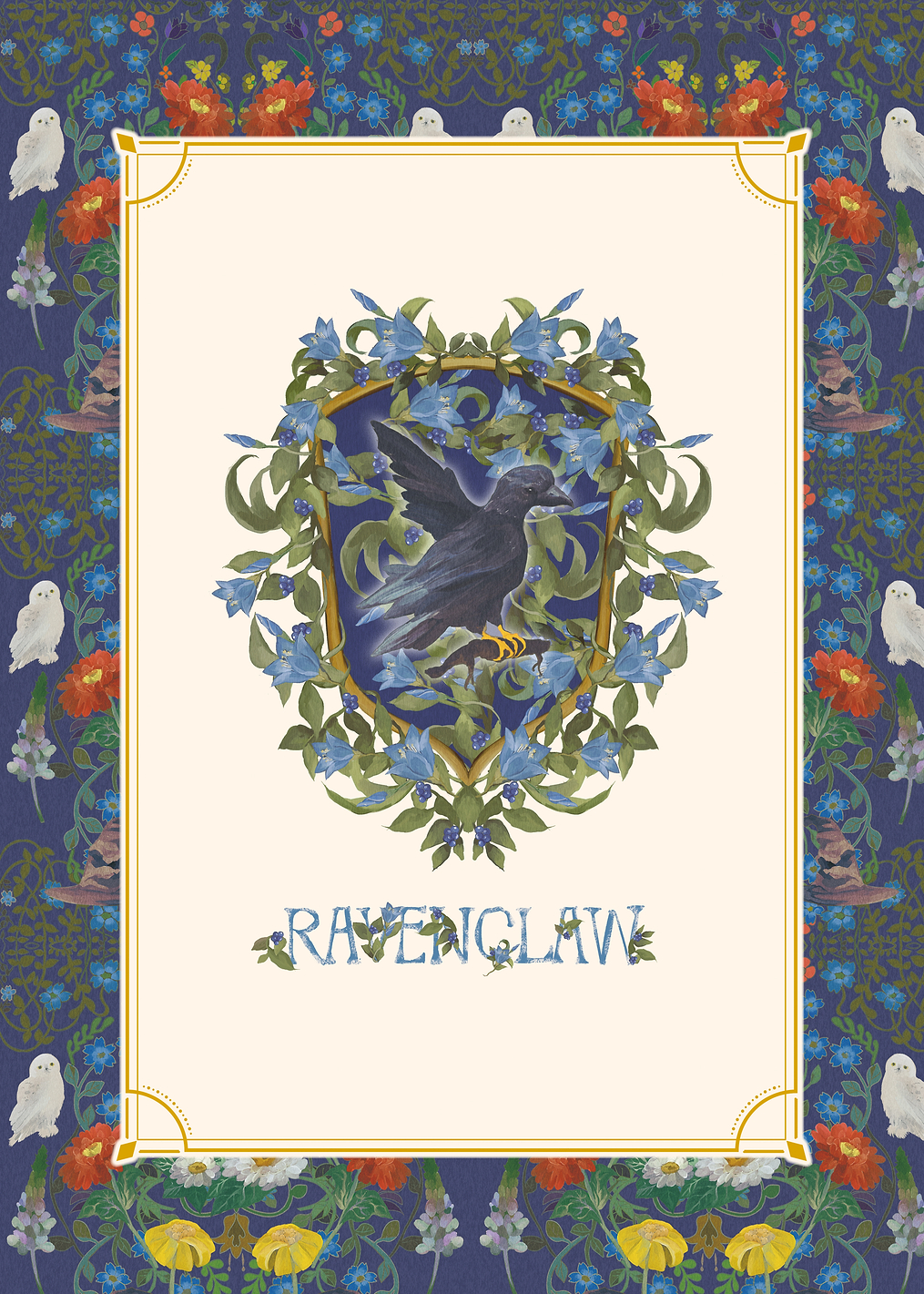 Ravenclaw Floral: постер из коллекции Wizarding World