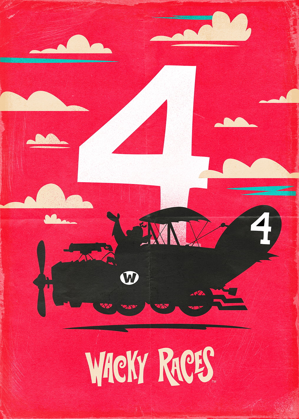 Wacky Races W4: постер из коллекции Hanna-Barbera