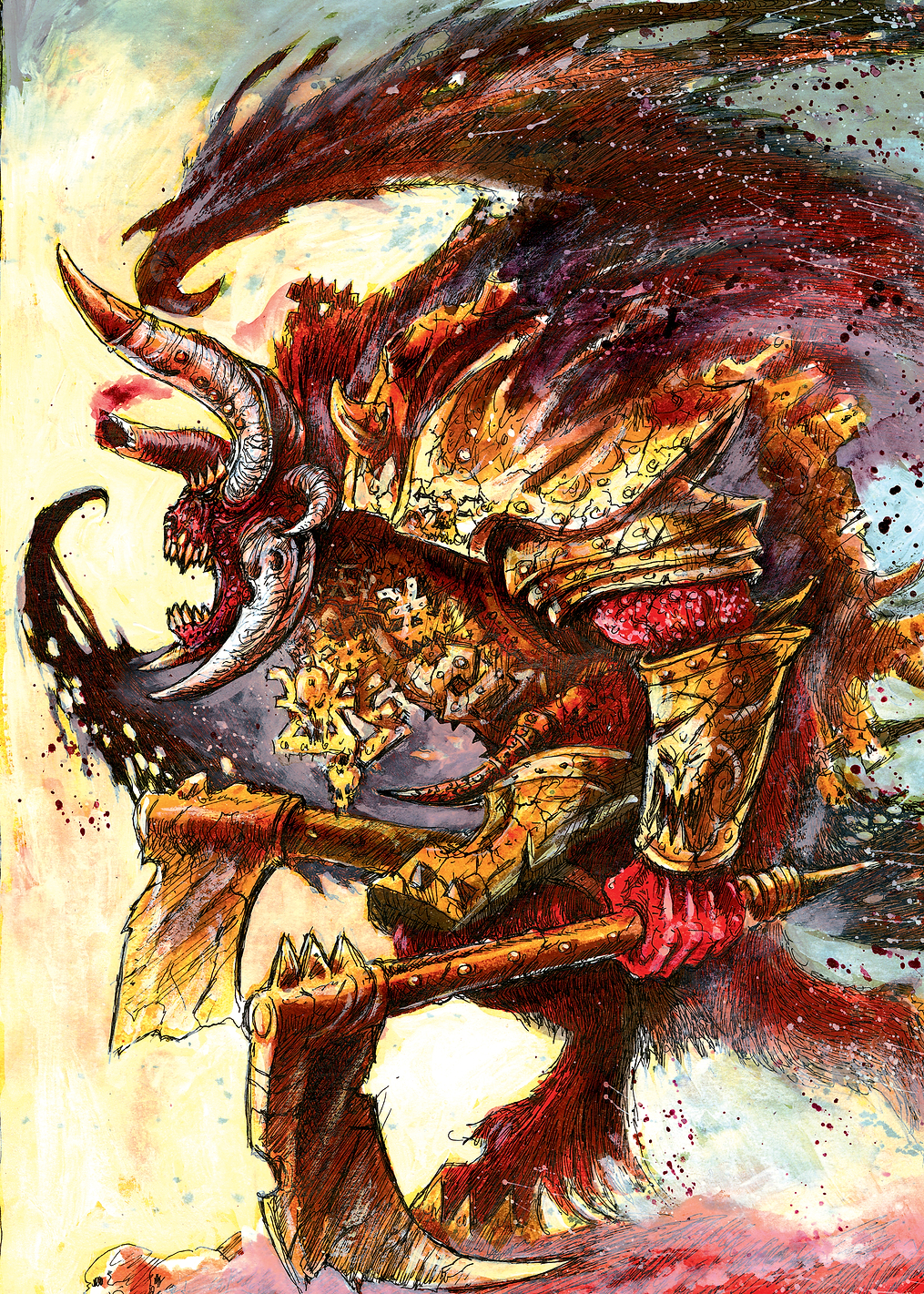 Skarbrand the Exiled One: постер из коллекции Warhammer