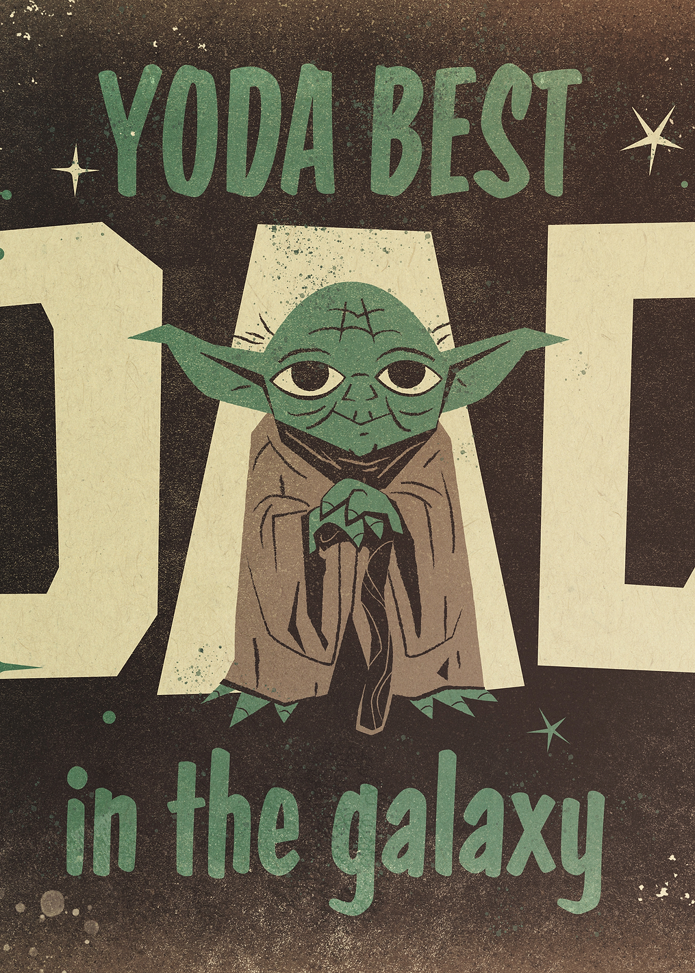 Yoda Best Dad: постер из коллекции Star Wars