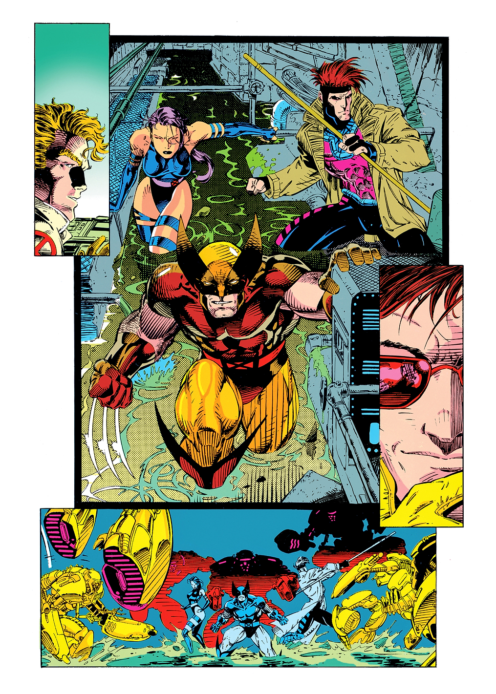 Wolverine Gambit Panels: постер из коллекции Marvel