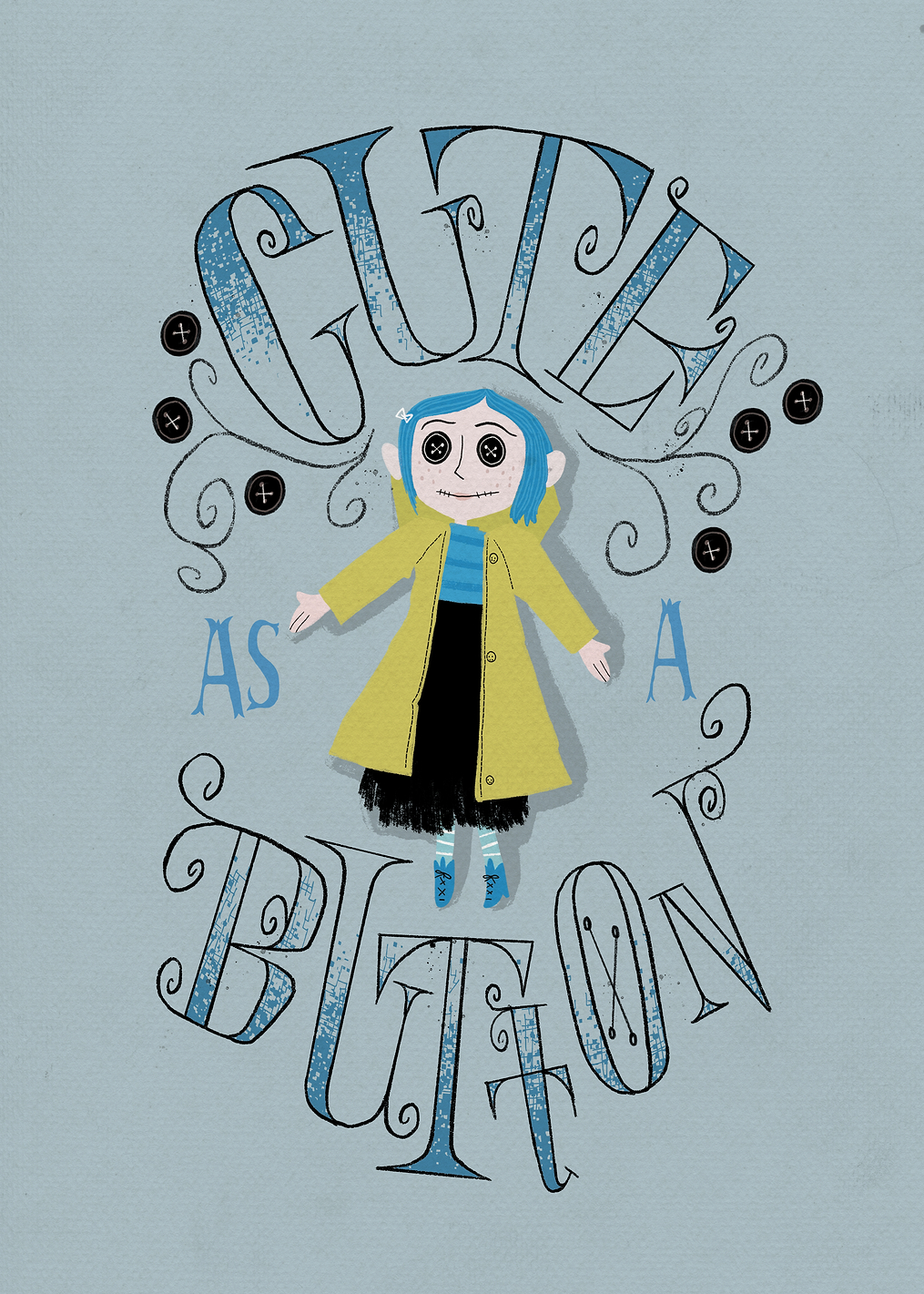 Coraline Cute As A Button: постер из коллекции Laika