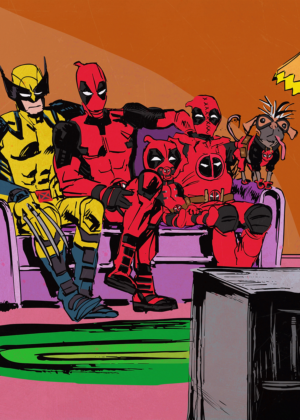 Deadpool Simpsons Couch: постер из коллекции Marvel