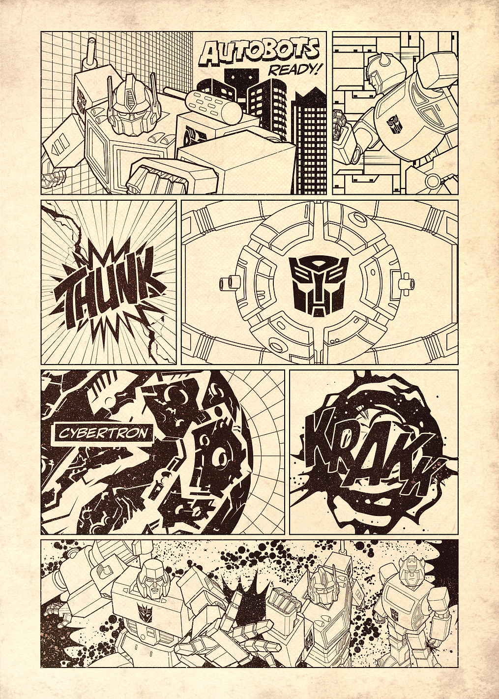 Transformers Comic Strip: постер из коллекции Transformers