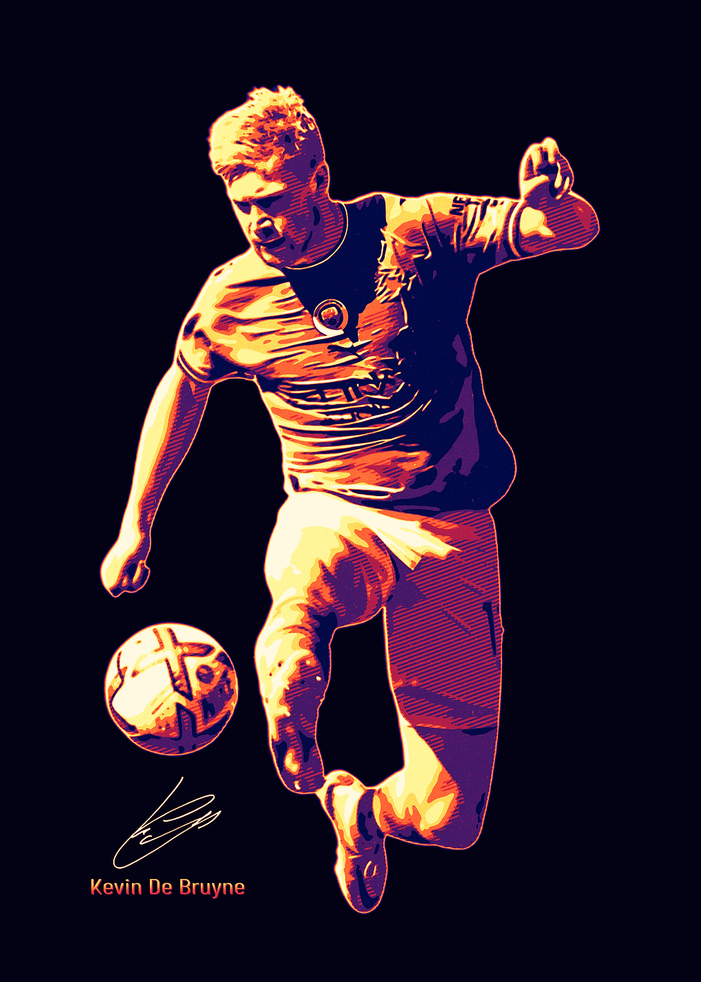 Kevin De Bruyne Soccer Art: постер из коллекции Кевин Де Брёйне