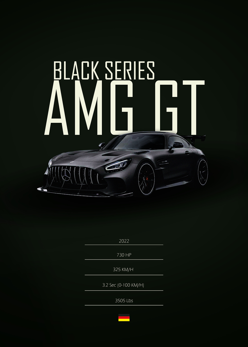 2022 Mercedes AMG GT Black Series: постер из коллекции Mercedes-AMG GT