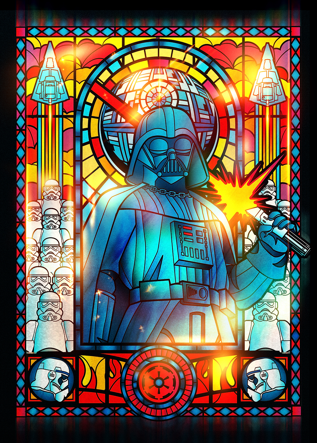 Darth Vader Stained Glass: постер из коллекции Star Wars