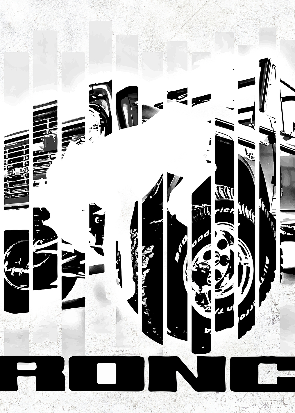 Bronco b&w: постер из коллекции Ford