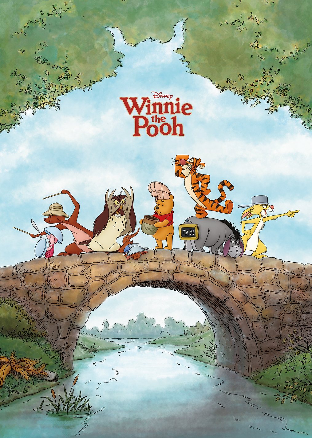 Pooh Group Bridge: постер из коллекции Disney