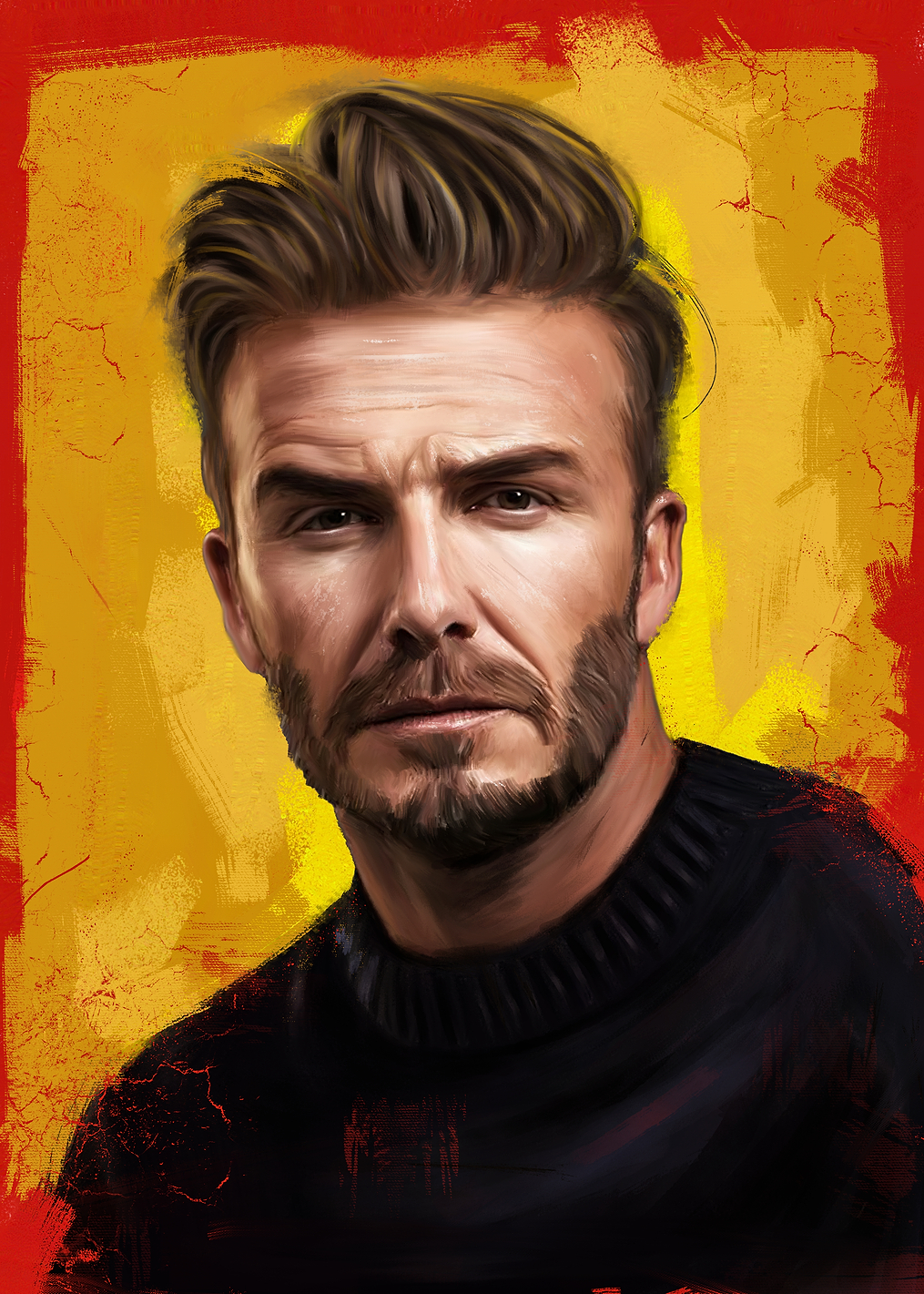 David Beckham Portrait: постер из коллекции Дэвид Бекхэм