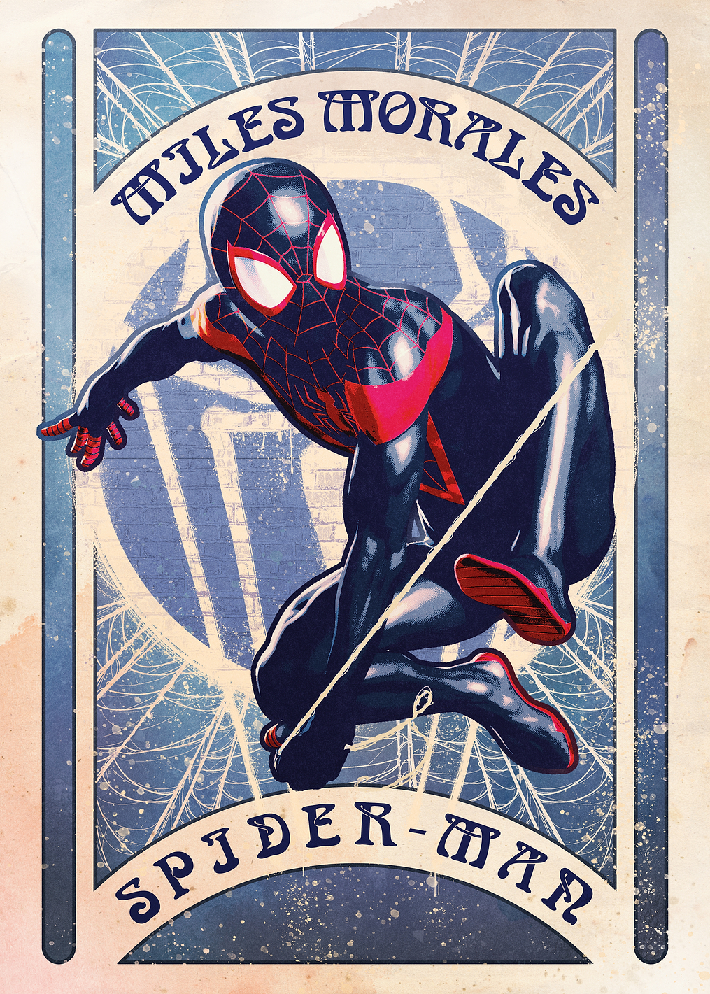 Miles Morales Art Nouveau: постер из коллекции Marvel