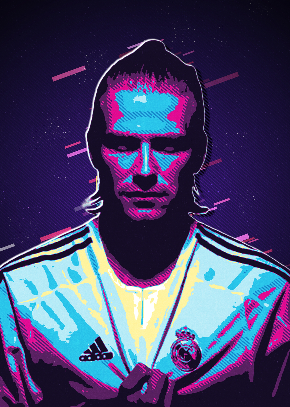 David Beckham Retro Art: постер из коллекции Дэвид Бекхэм